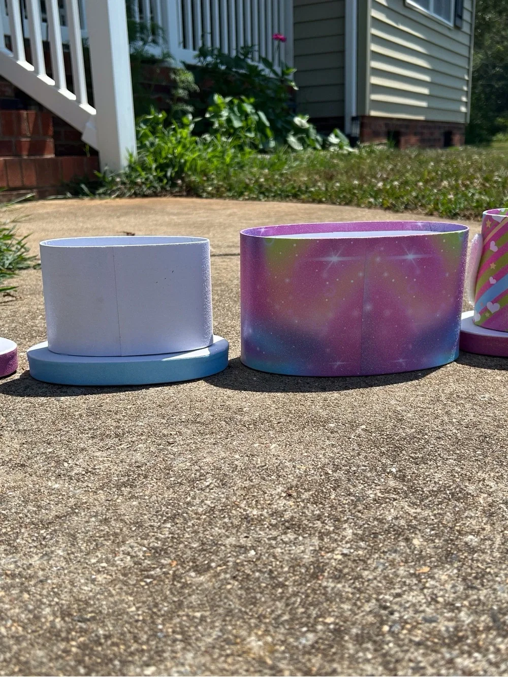 Pink, Blue, & Green Unicorn Containers